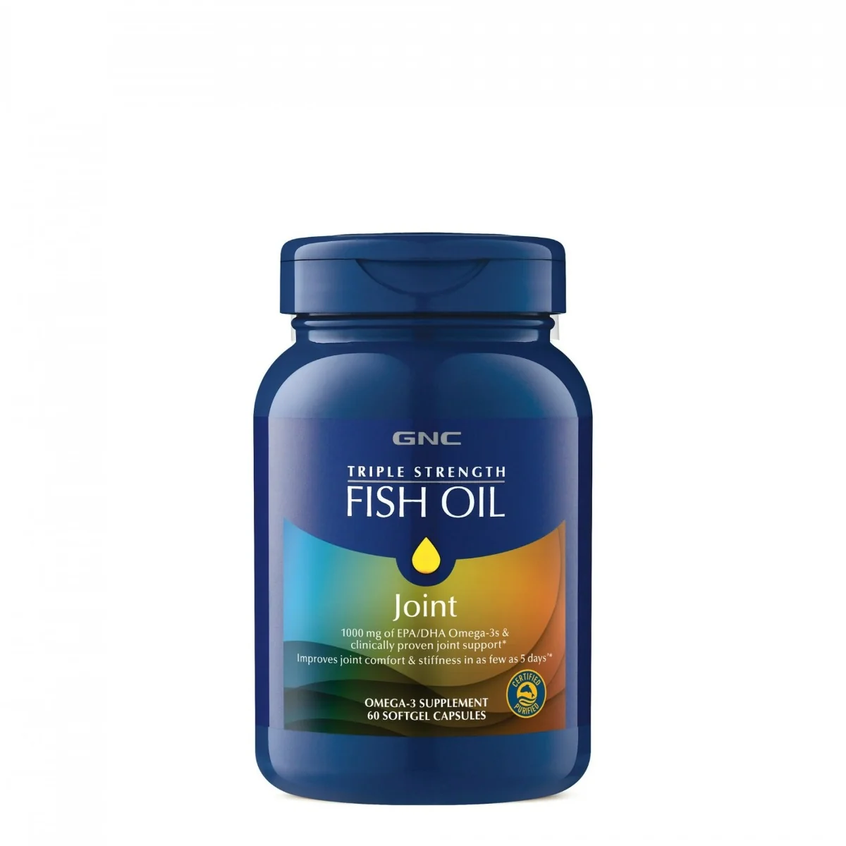Ulei de peste cu suport pentru articulatii Triple Strength Fish Oil Plus Joint, 60 capsule, GNC