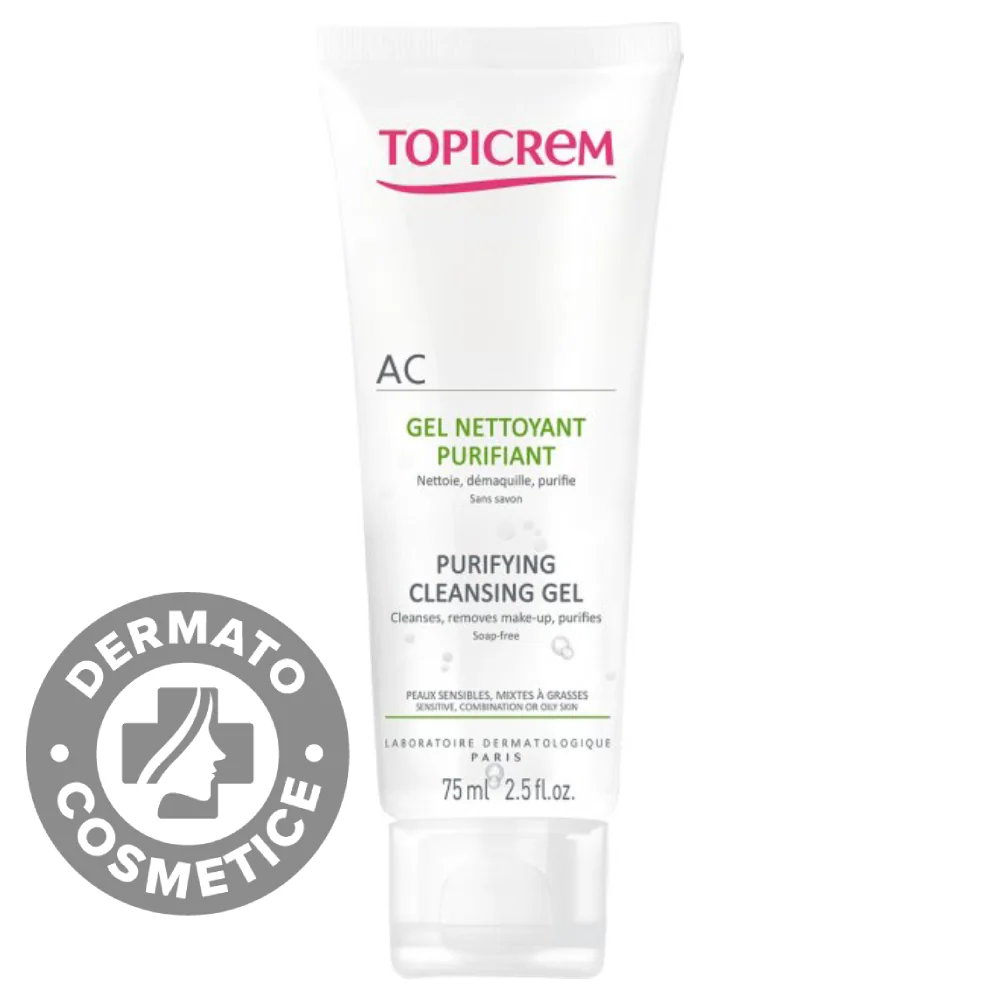 Gel de curatare purifiant AC, 75ml, Topicrem