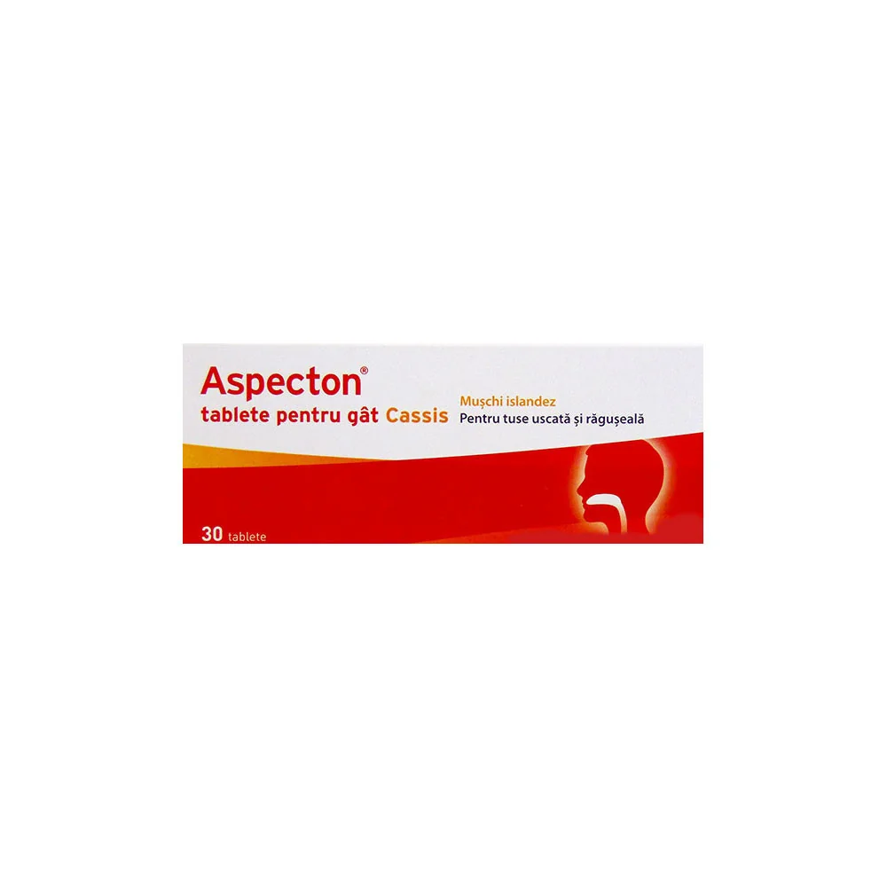 Tablete pentru gat Aspecton Cassis, 30 tablete, Krewel Meuselbach