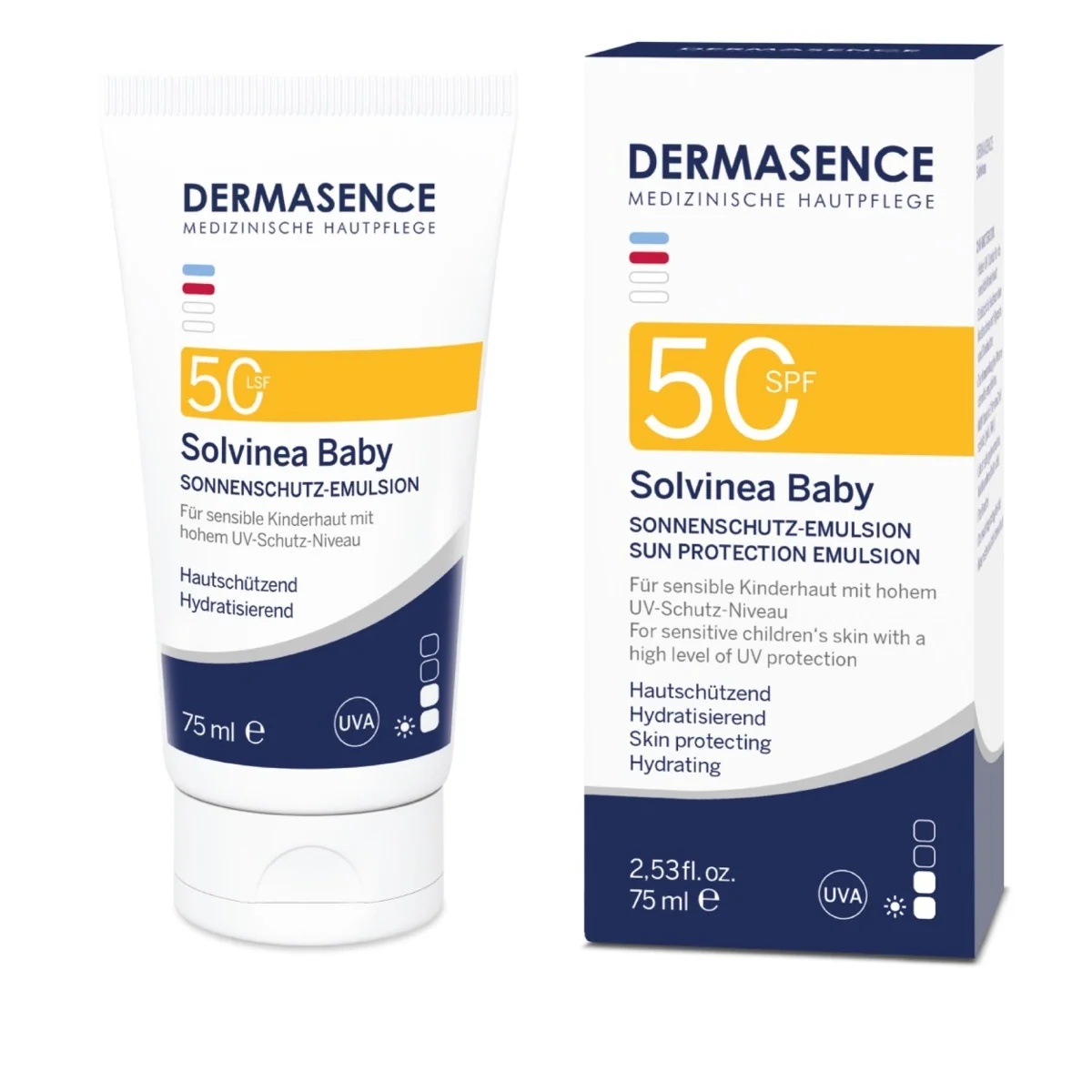 Emulsie cu protectie solara SPF50 pentru bebelusi Solvinea, 75ml, Dermasence
