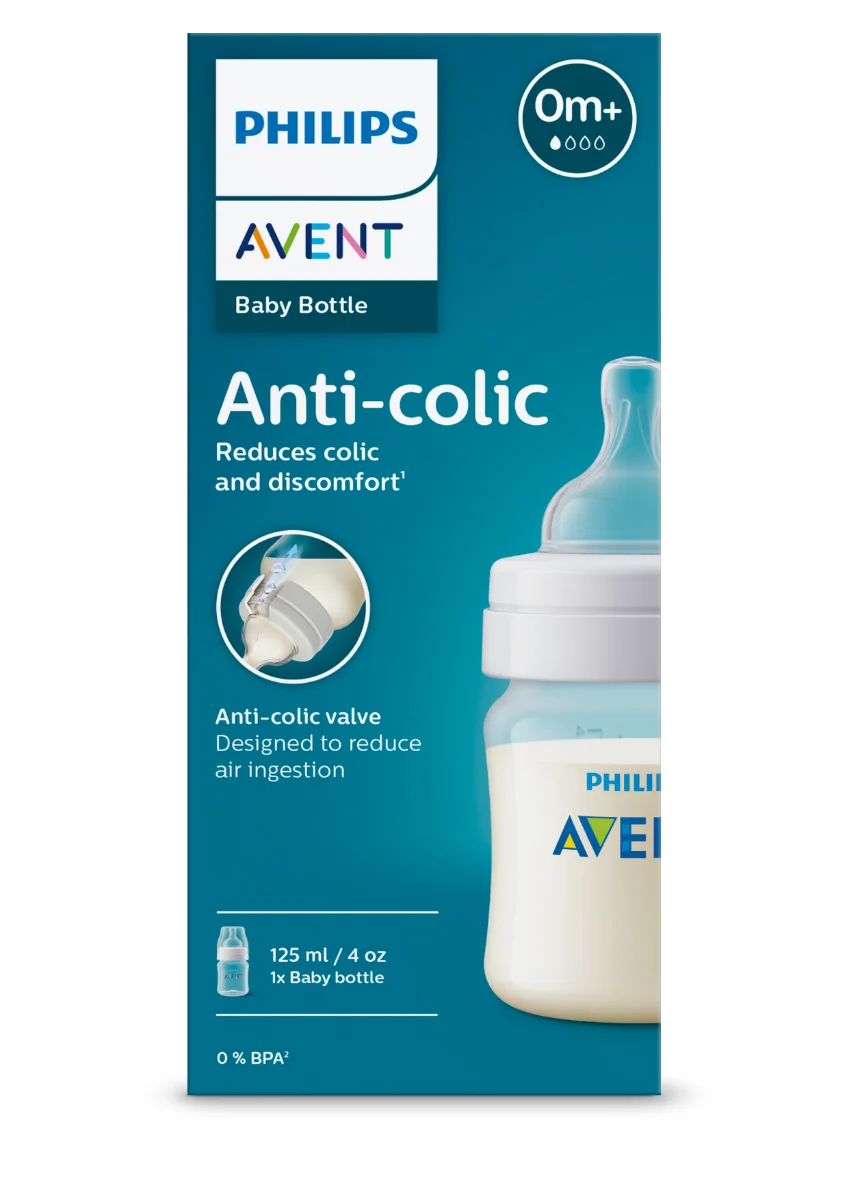Biberon anti-colici pentru +0 luni Natural Response SCY100/01, 125ml, Philips Avent