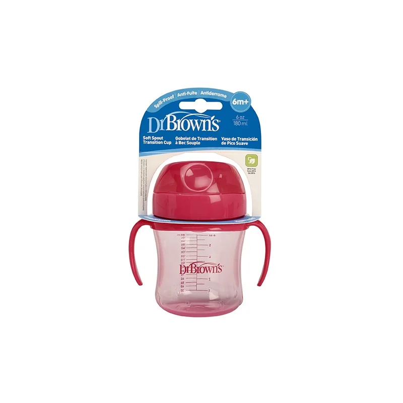 Canita tranzitie cu cioc moale si manere, 180ml, Dr. Brown's