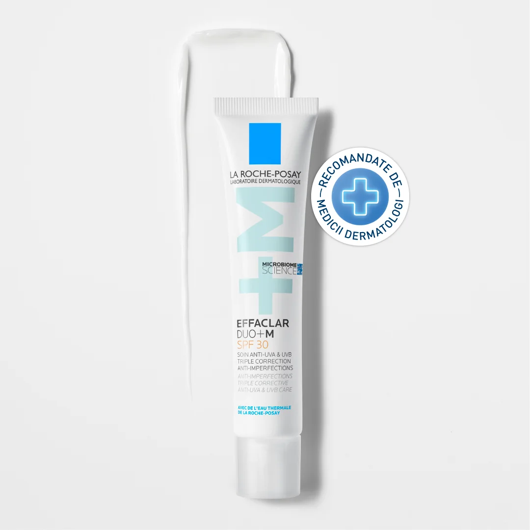 Crema triplu-corectoare anti-Imperfectiuni pentru tenul gras cu tendinta acneica SPF30 Effaclar DUO +M, 40ml, La Roche-Posay