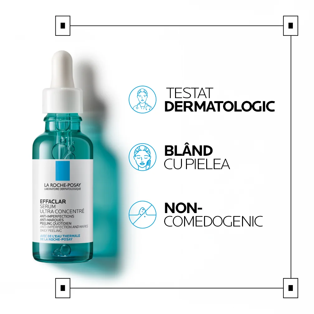 Ser ultra concentrat anti-imperfectiuni si anti-semne ten gras cu tendinta acneica Effaclar, 30ml, La Roche-Posay