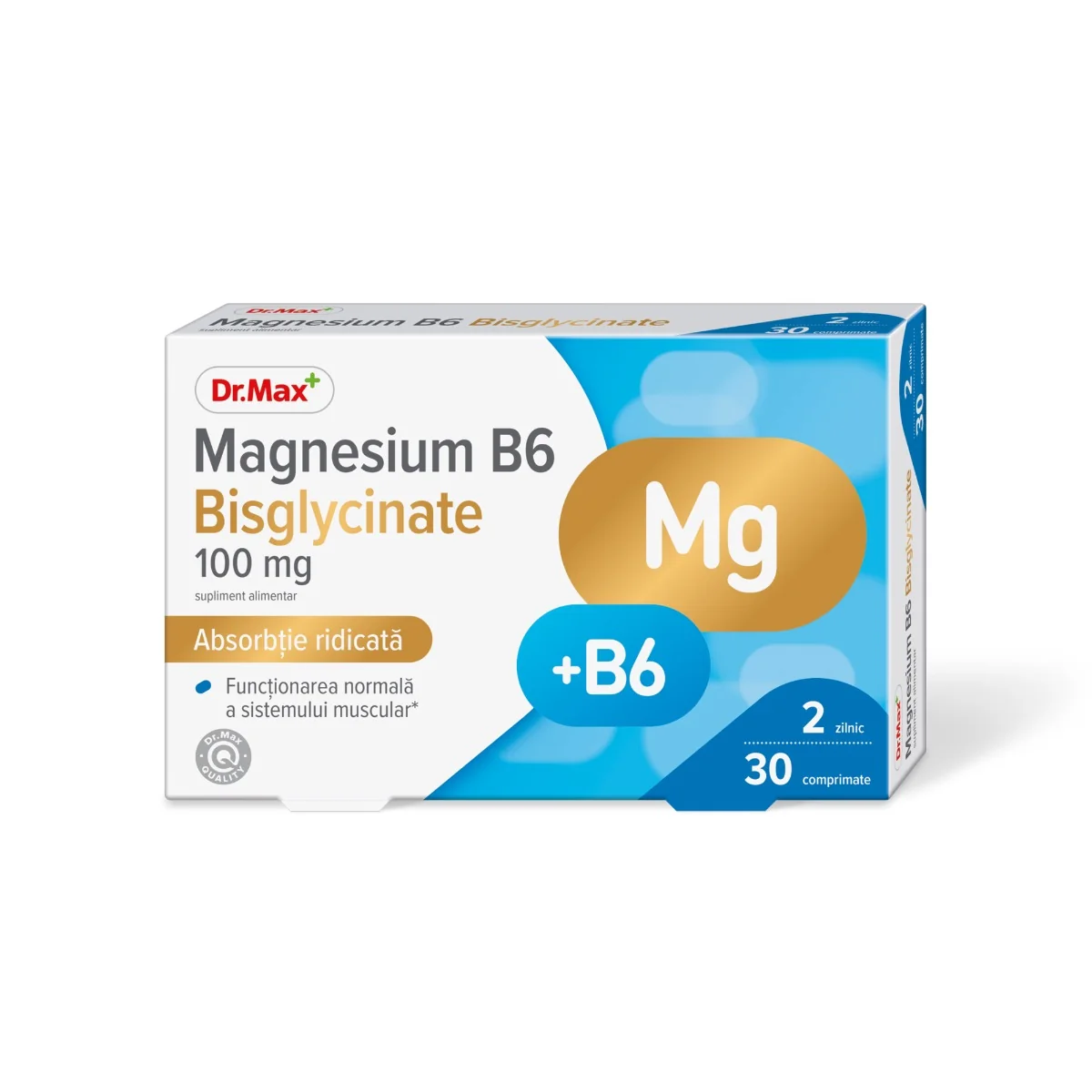 Dr. Max Magnesium B6 Bisglycinate, 30 comprimate filmate