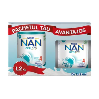 Pachet NAN 4 OPTIPRO pentru +2 ani, 800+400g, Nestle
