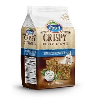 Paine crocanta de secara cu branza de capra si rozmarin, 150g, Melvit