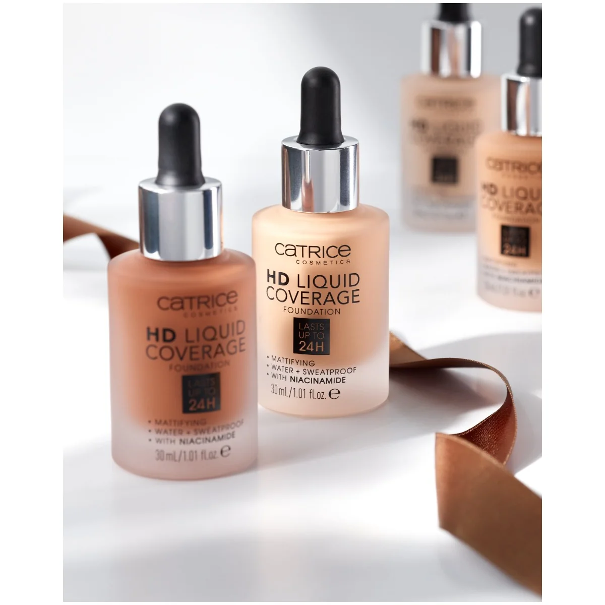 Fond de ten HD Liquid Coverage Foundation 020 - Rose Beige, 30ml, Catrice 