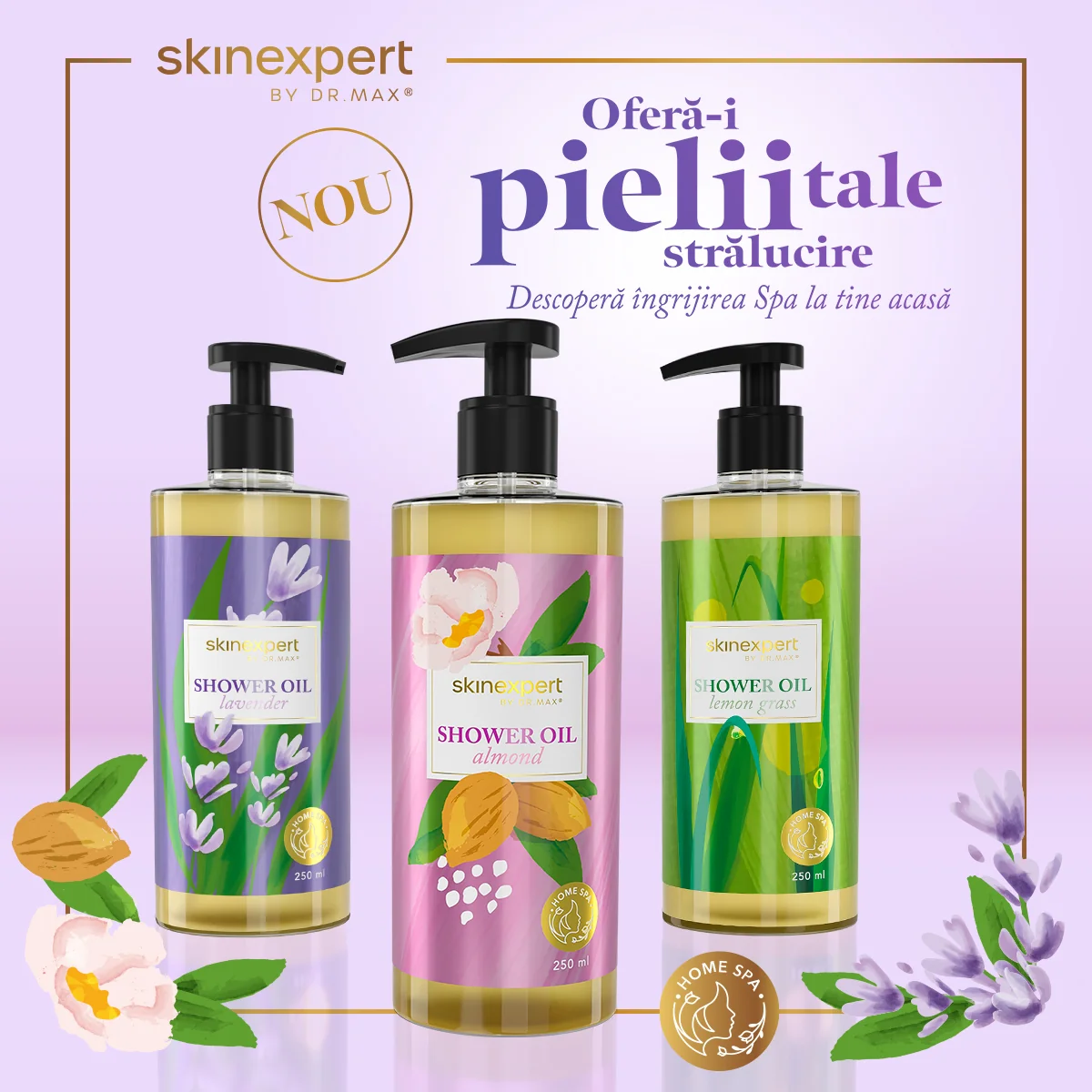 Skinexpert by Dr. Max® Home Spa Ulei de dus cu lemongrass, 250ml