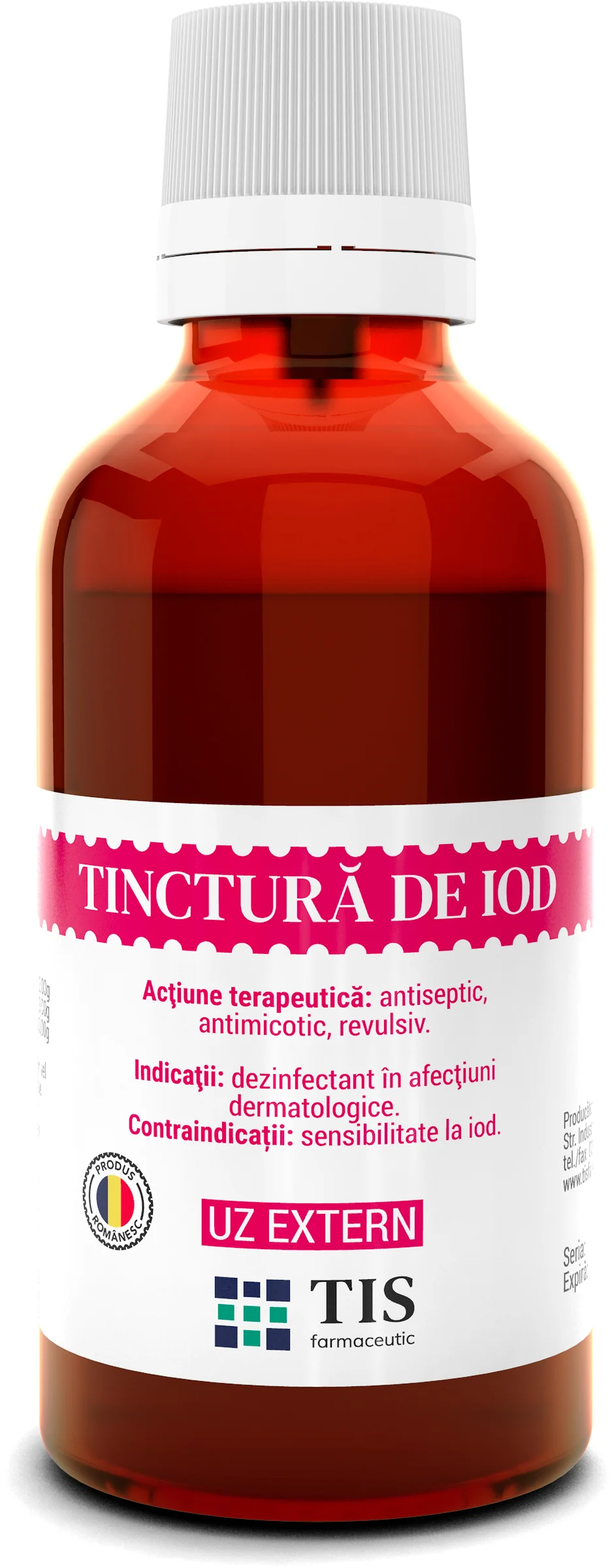 Tinctura de iod, 1000ml, Tis Farmaceutic