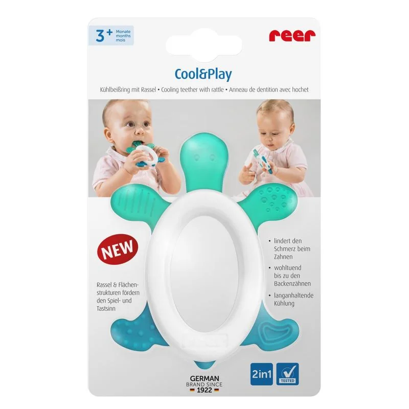 Inel dentitie cu zornaitoare Cool & Play 79203, 1 bucata, Reer