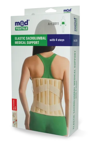 Lombostat cu 4 atele rigide 3011, 71-80cm, M, Bej, Medtextile 