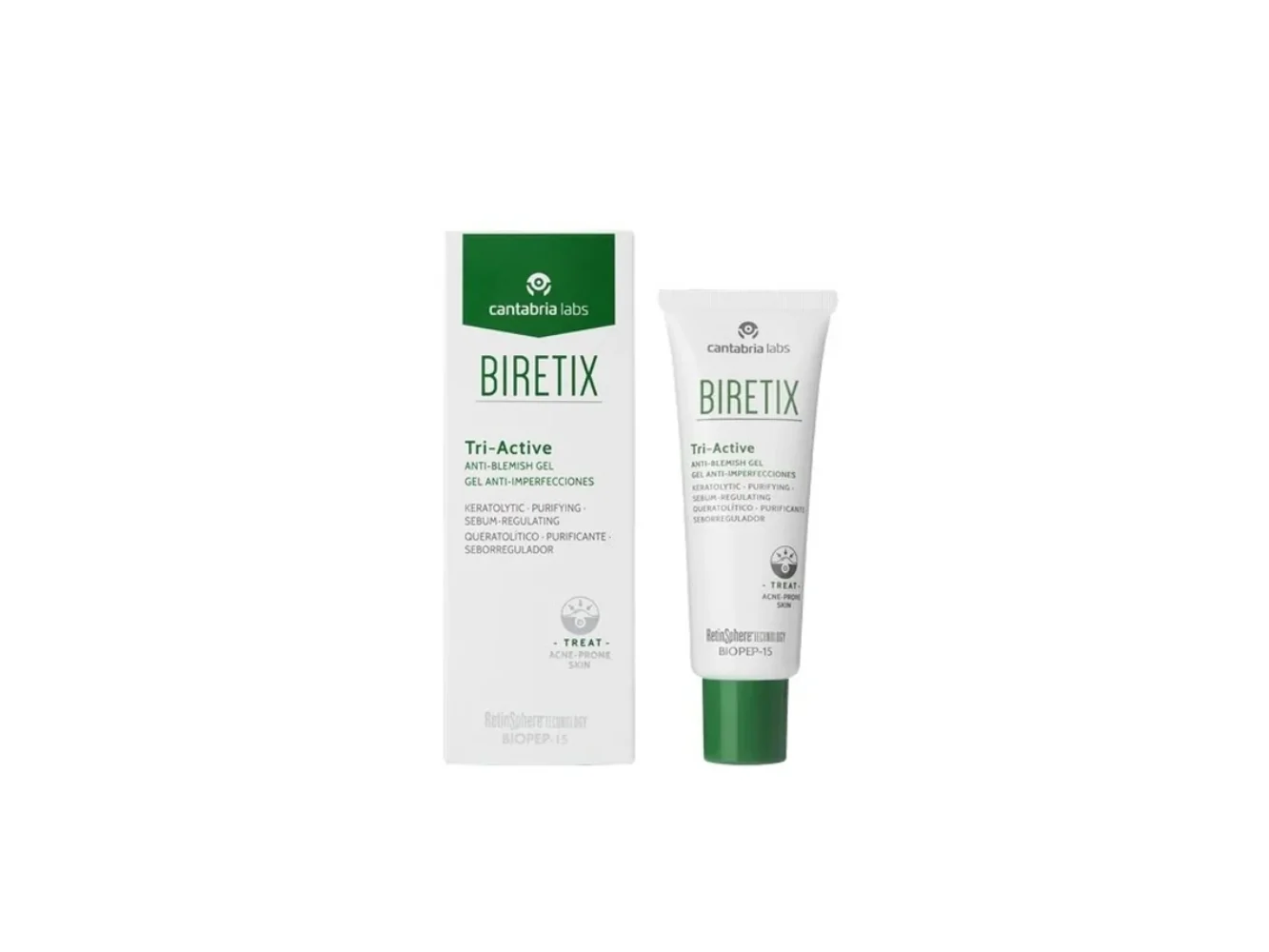 Gel anti-imperfectiuni pentru piele cu tendinta acneica Tri-Active Biretix, 50ml, Cantabria Labs