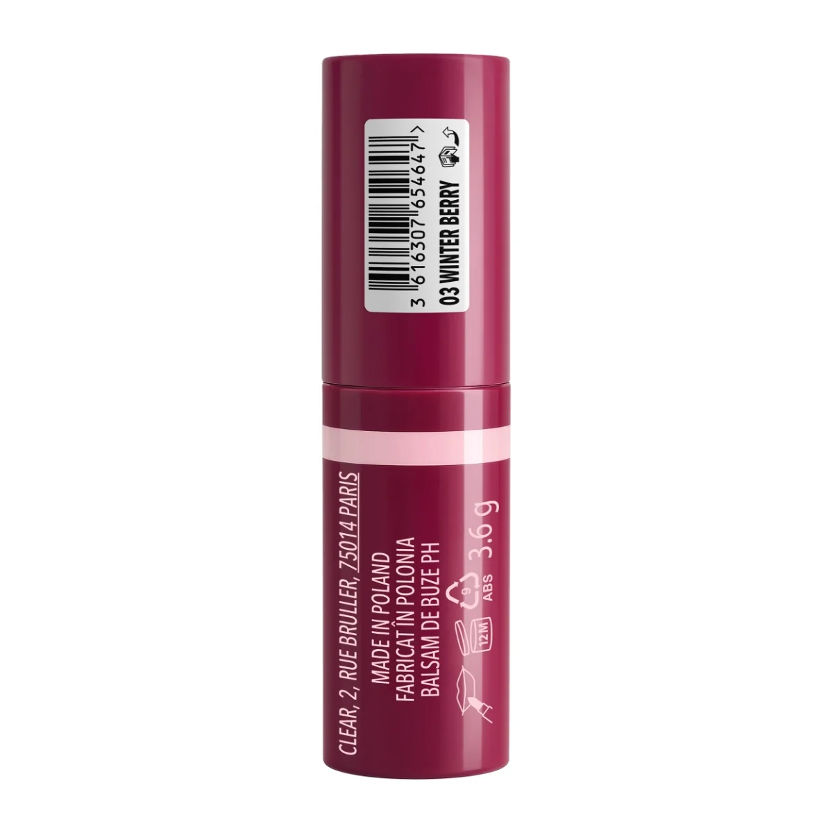 Ruj balsam de buze Ph Reactiv Naturally Perfect 03 Winter Berry, 3.6g, Miss Sporty