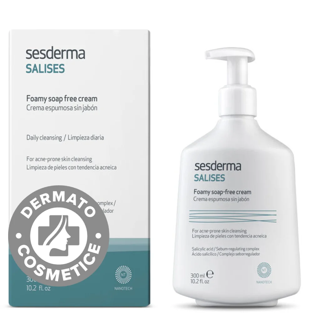 Crema pentru curatare fara sapun Salises, 300ml, Sesderma