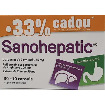 Sanohepatic, 30 capsule + 33% cadou, Zdrovit 