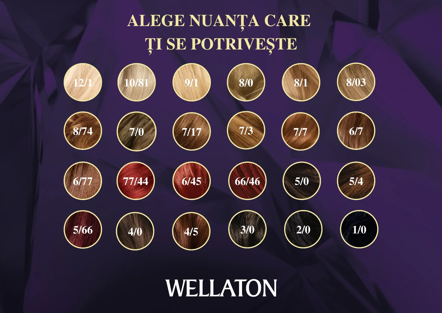 Vopsea de par permanenta Ciocolata Amaruie 6.77 Wellaton, 110ml, Wella