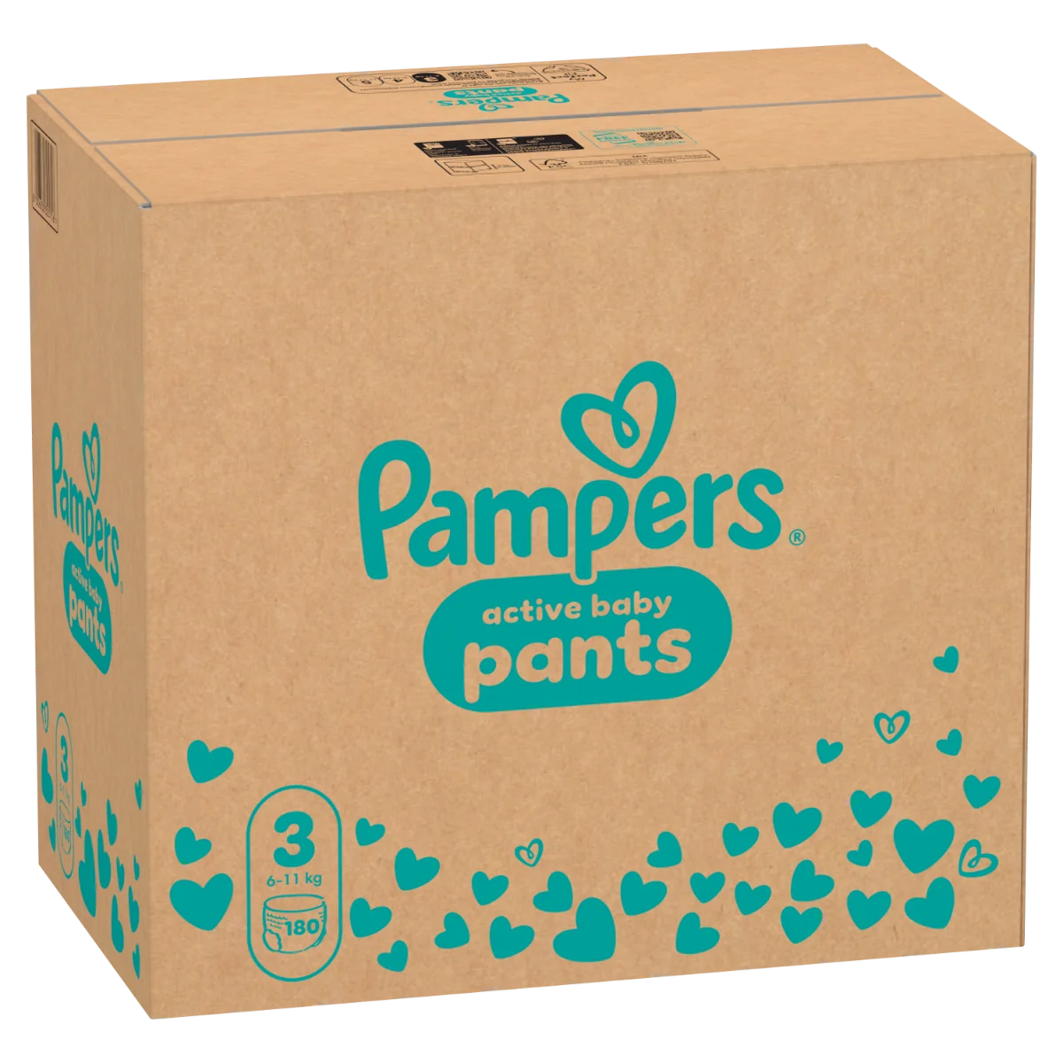 Scutece-chilotel Pants XXL Box Marimea 3 pentru 6-11 kg, 180 bucati, Pampers 
