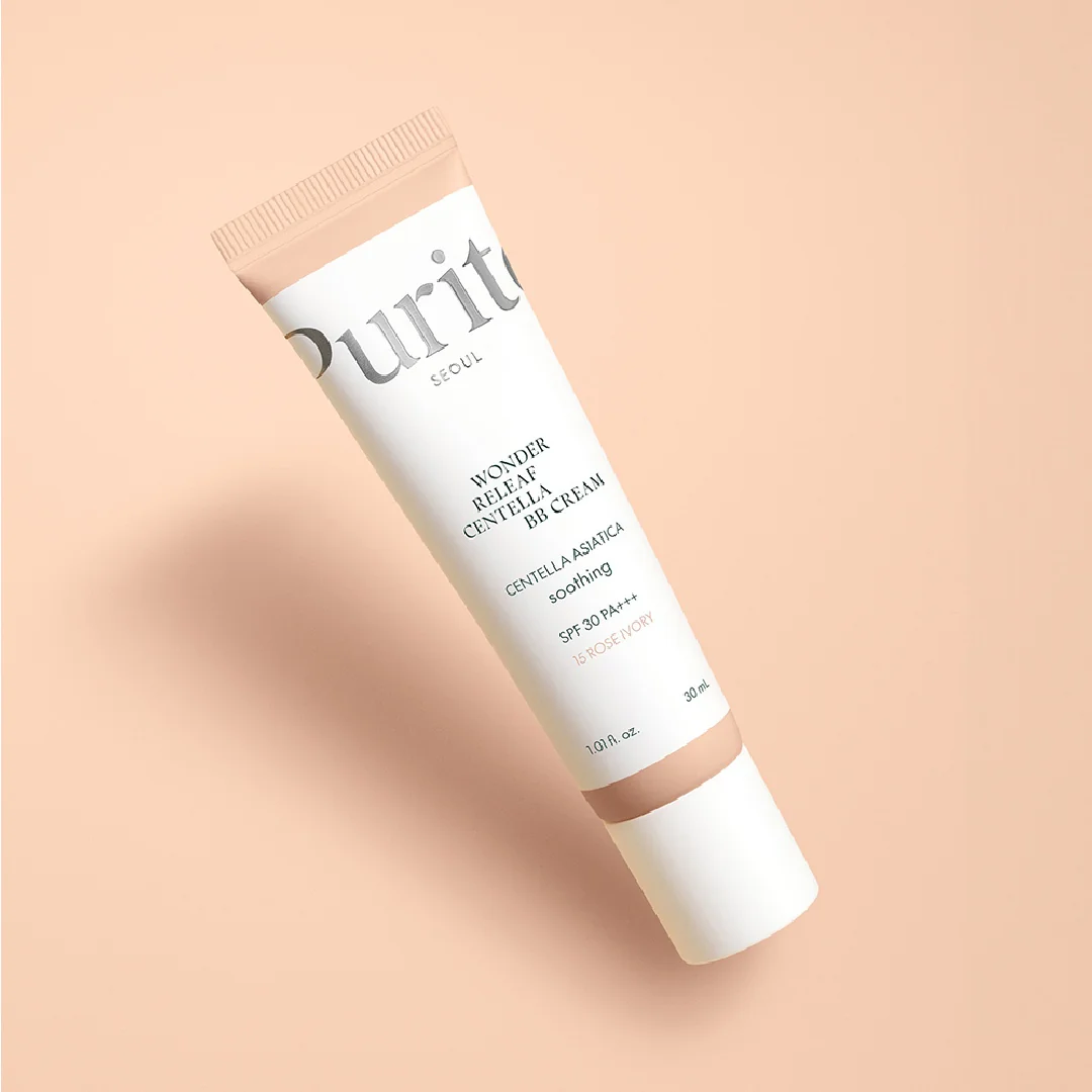 BB Cream cu SPF30 PA+++ Wonder Releaf Centella 15 Rose Ivory, 30ml, Purito