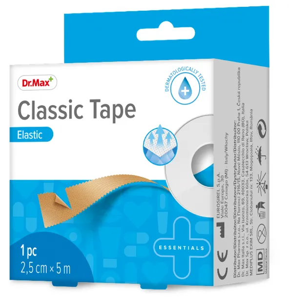 Dr. Max Classic Tape elastic 2,5cmx5m, 1 bucata