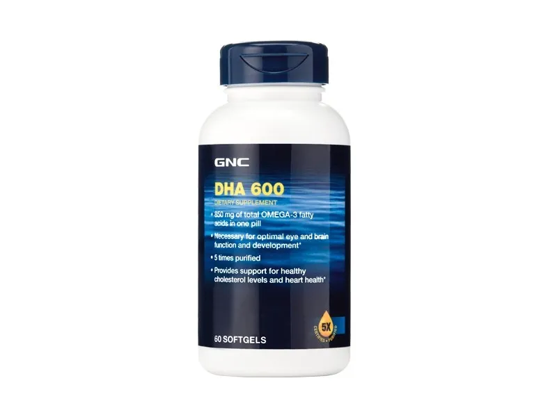 Acizii Grasi DHA Omega-3 600, 60 capsule, GNC
