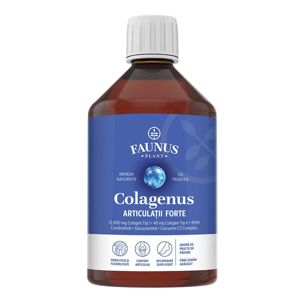 Colagen hidrolizat pentru articulatii Colagenus Articulatii Forte, 500ml, Faunus Plant