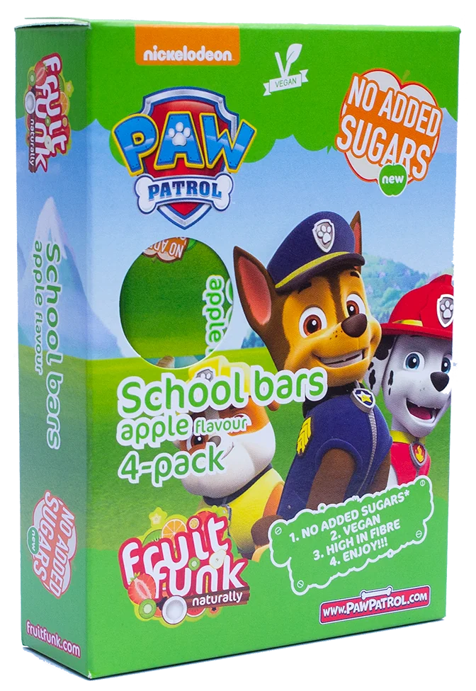 Batoane din fructe cu mere Paw Patrol, 80g, Fruit Funk
