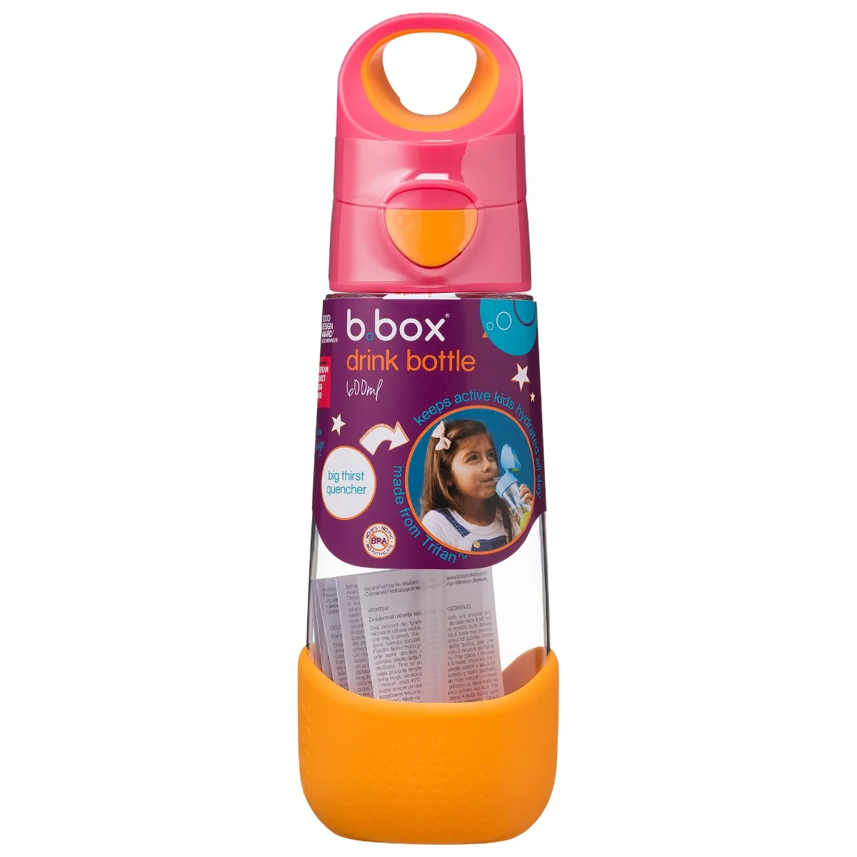 Cana din tritan cu pai pentru 12 luni+, 450ml, Bbox