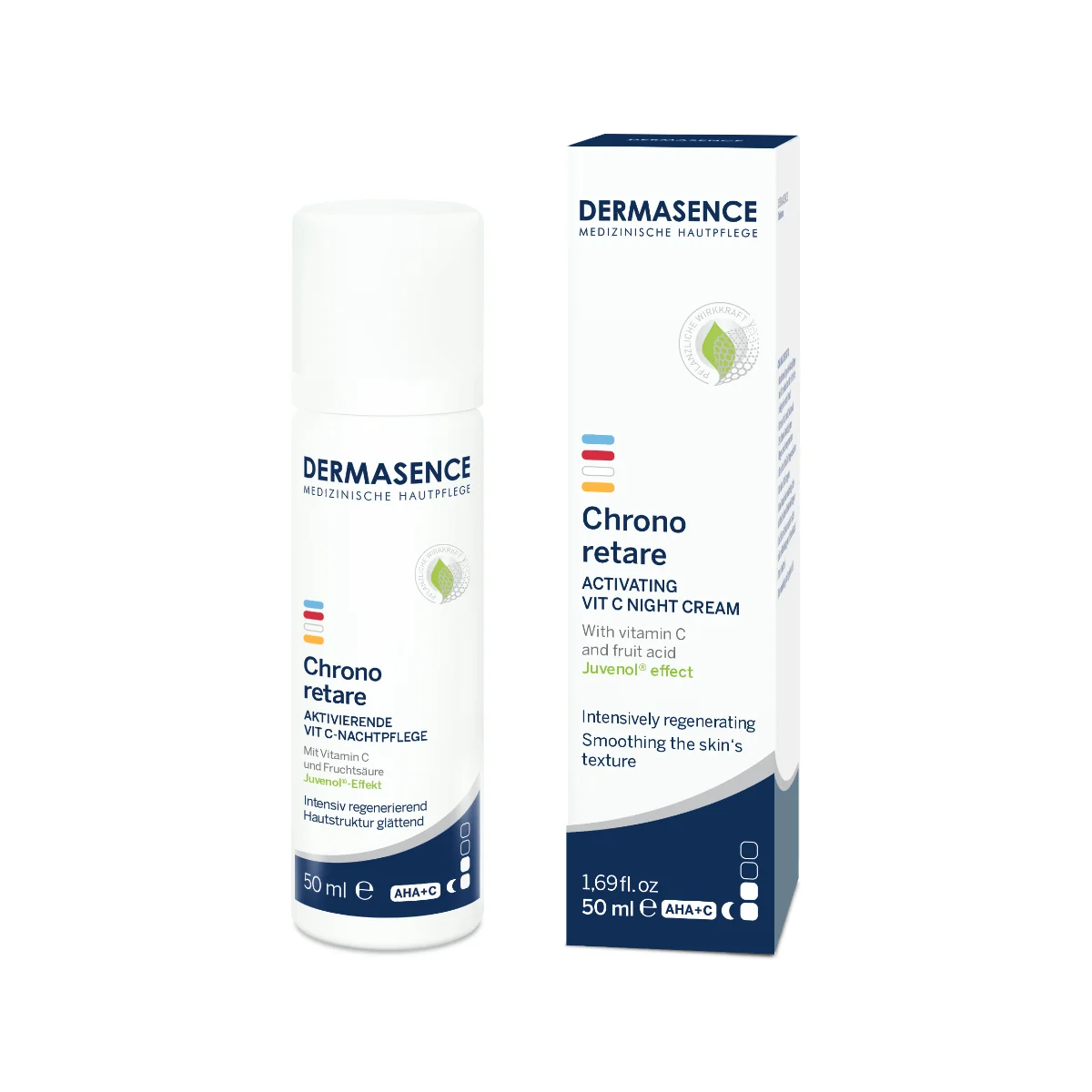 Crema de noapte pentru ten matur cu Vitamina C Chrono Retare 50+, 50ml, Dermasence