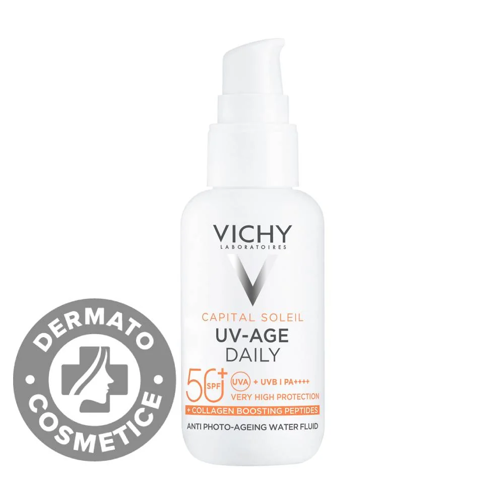 Fluid apos anti-fotoimbatranire cu SPF50+ Capital Soleil UV-AGE DAILY, 40ml, Vichy 
