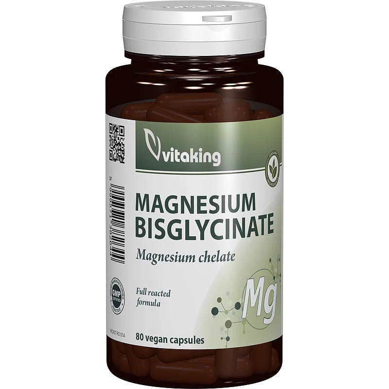 Bisglicinat de magneziu, 80 capsule, Vitaking