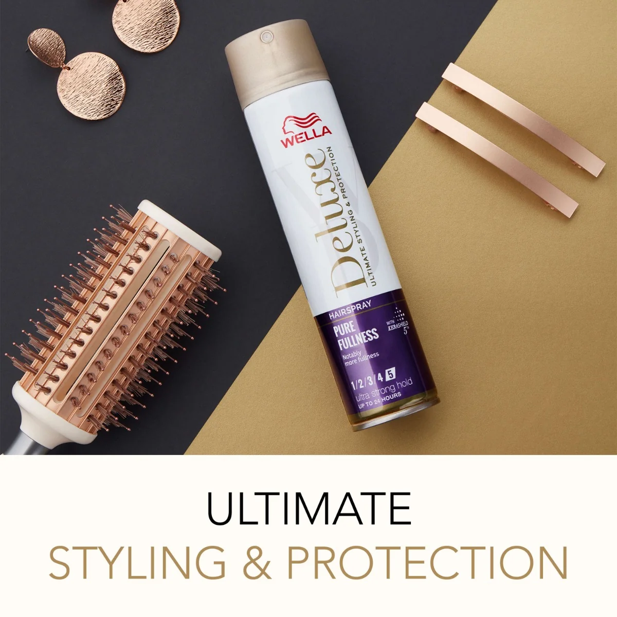 Fixativ pentru par cu fixare ultra puternica Pure Fullness Wella Deluxe, 250ml, Wella