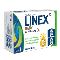 Linex Baby cu vitamina D3, 8ml, Sandoz