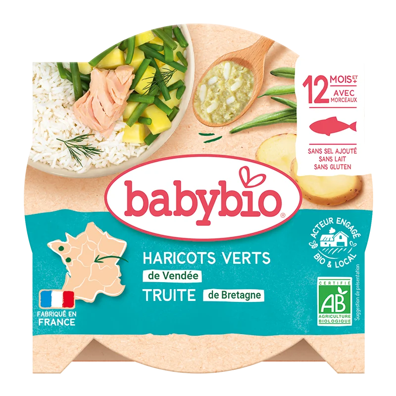 Meniu de legume si pastrav Bio, 230g, BabyBio