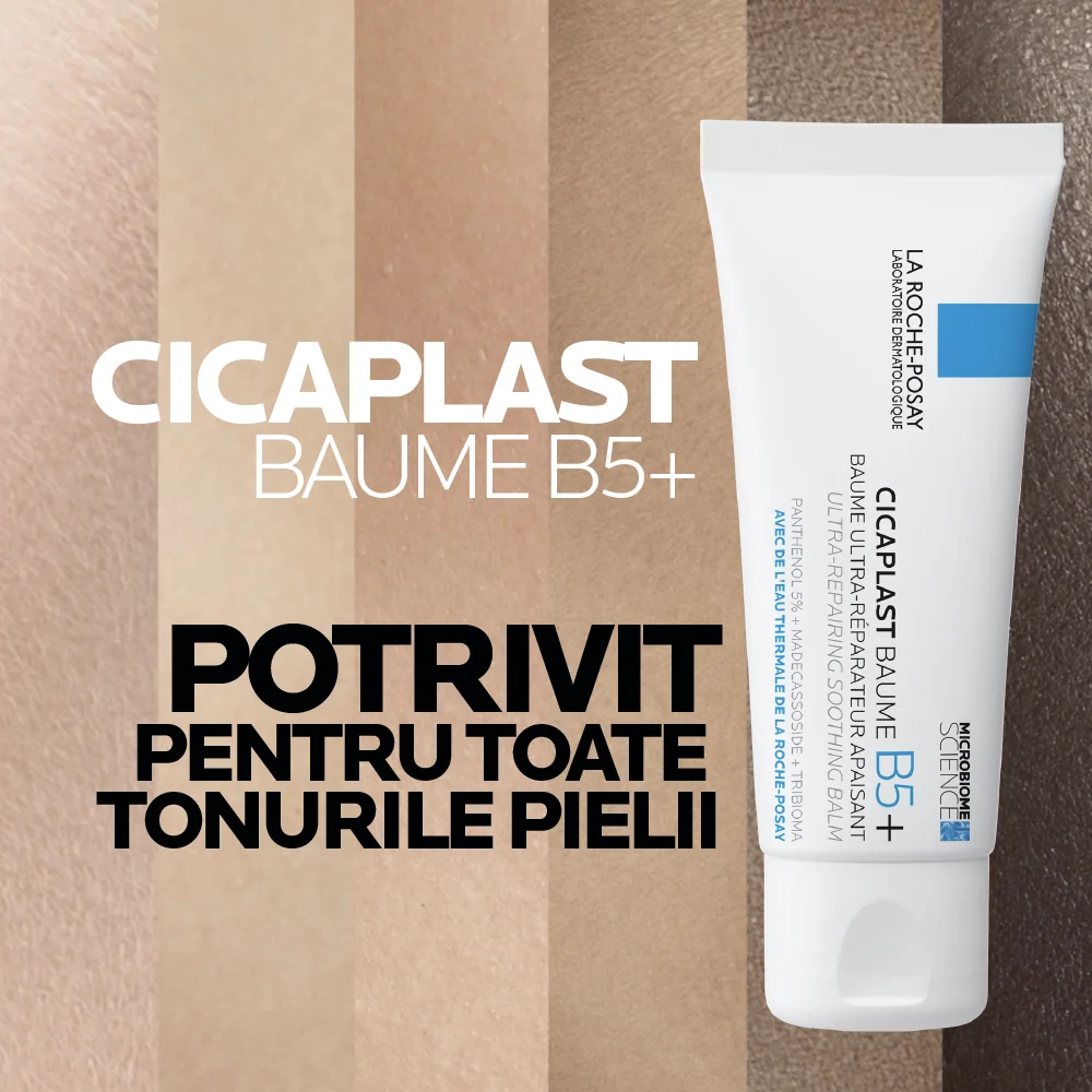 Balsam ultra-reparator calmant cu indicatii multiple pentru iritatii ale pielii si cicatrici Cicaplast B5 +, 40ml, La Roche-Posay