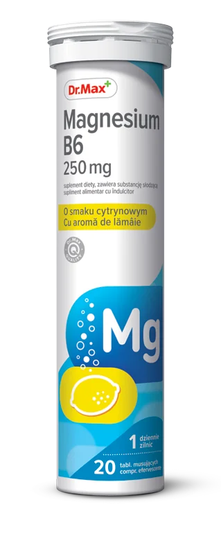 Dr. Max Magnesium B6 250mg, 20 comprimate efervescente