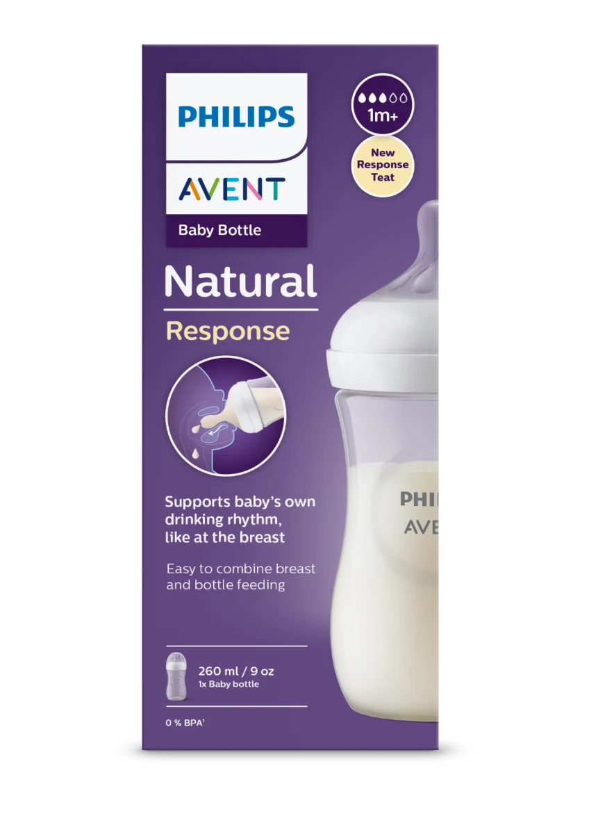 Biberon pentru +1 luna Natural Response SCY903/01, 260ml, Philips Avent