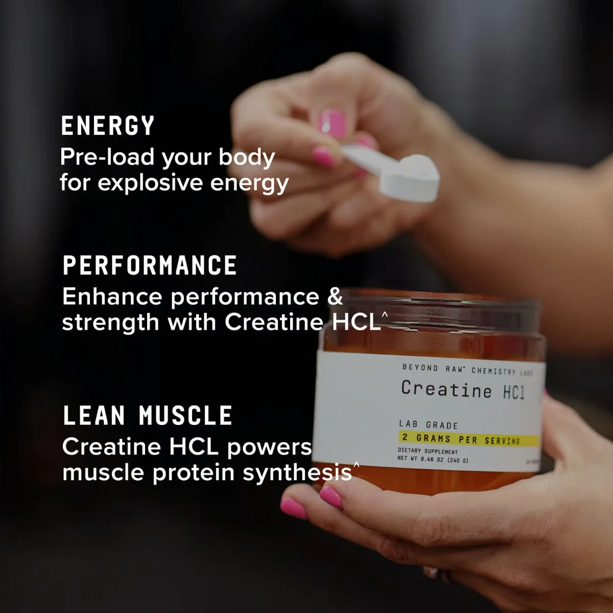 Creatina HCI Chemistry Labs, 120g, Beyond Raw