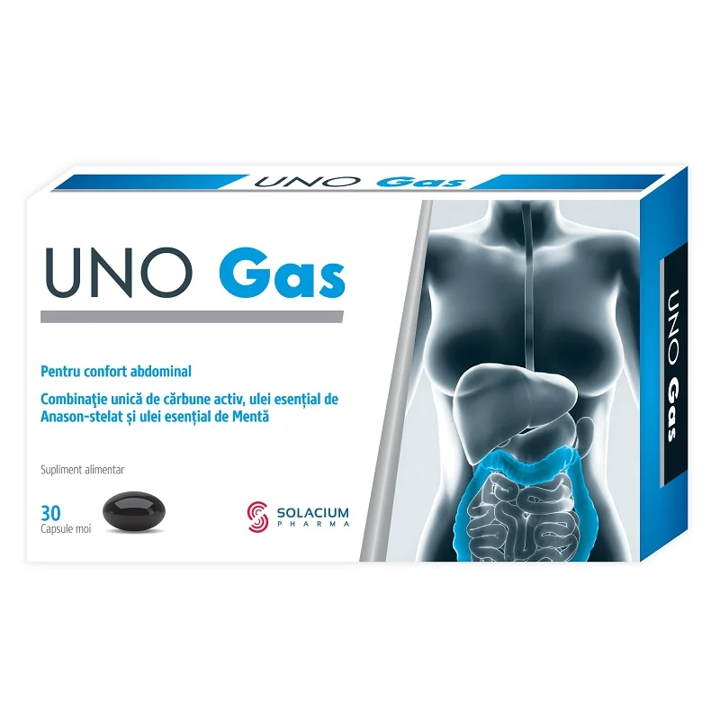 Uno Gas, 30 capsule, Solacium