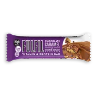 Baton proteic cu 9 vitamine Chocolate and Caramel Cookie Dough, 55g, Fulfil Nutrition