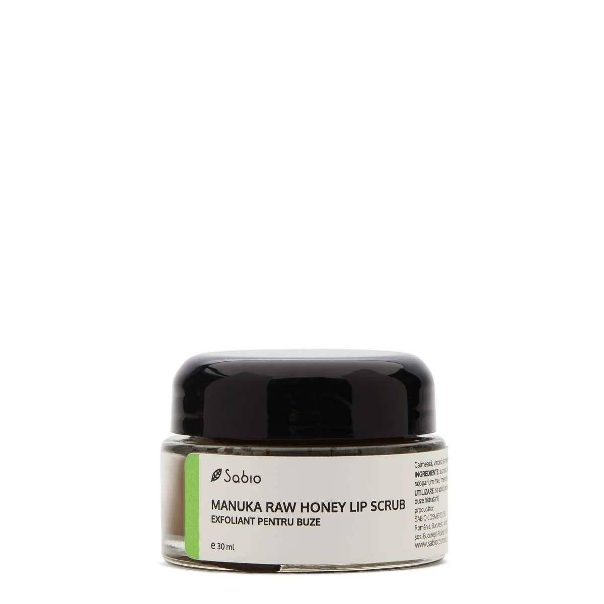 Exfoliant pentru buze cu miere de Manuka Raw, 30ml, Sabio