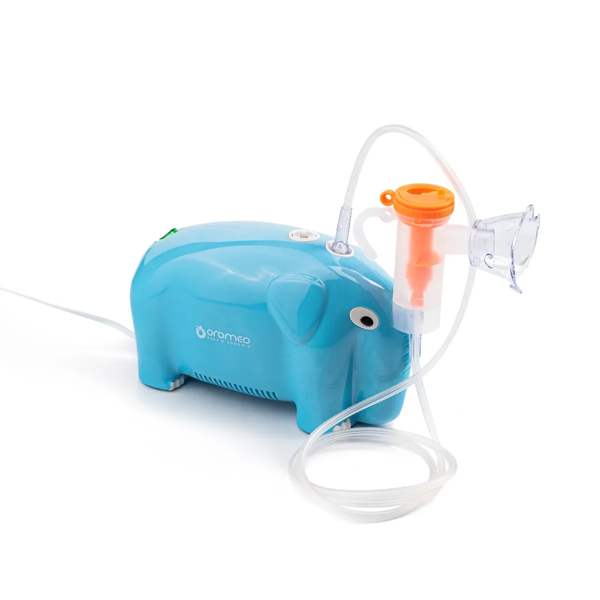 Nebulizator albastru pentru copii in forma de elefant, 1 bucata, Oromed 