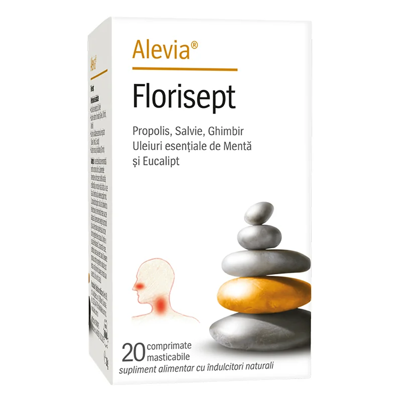 Florisept, 20 comprimate masticabile, Alevia