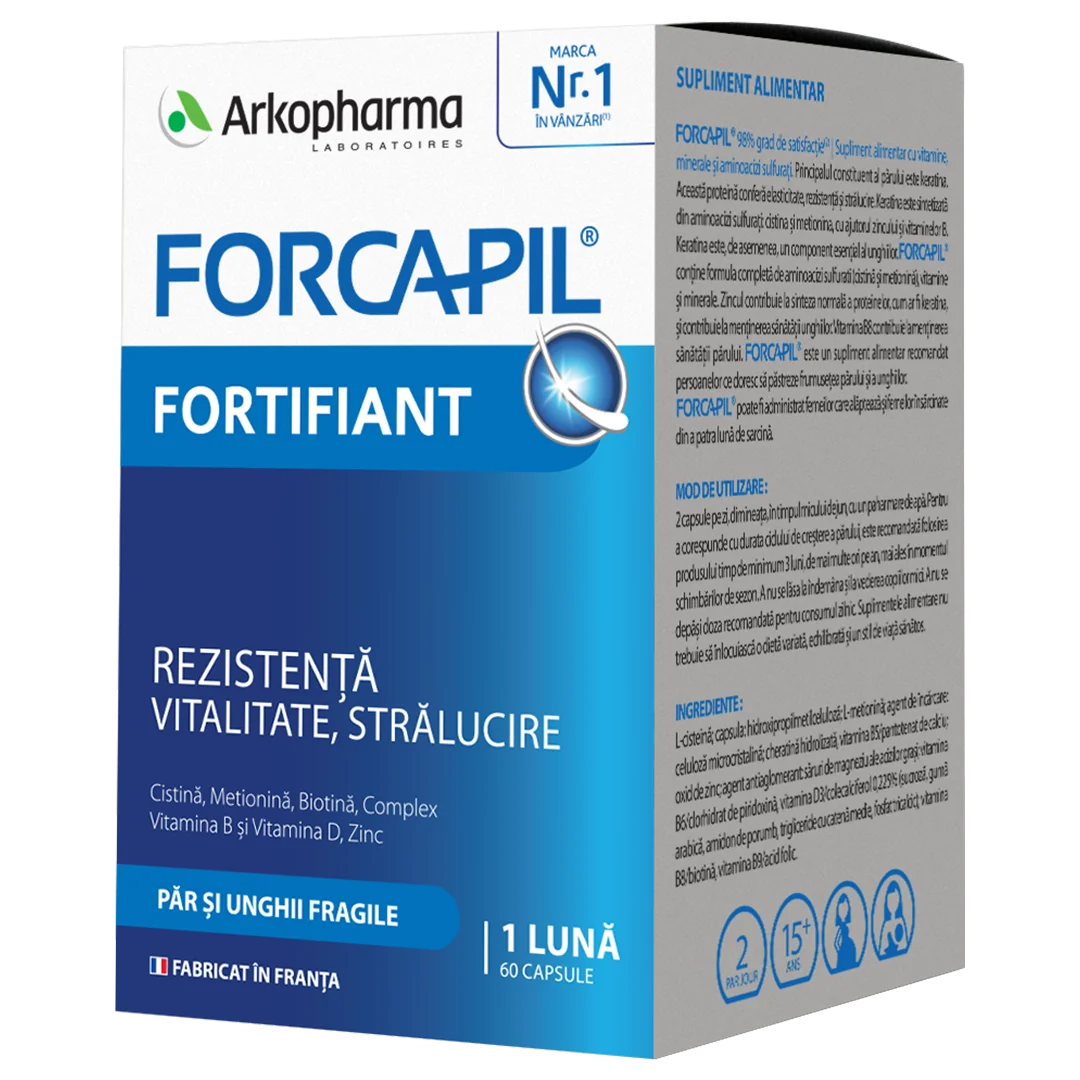 Forcapil par si unghii, 60 capsule