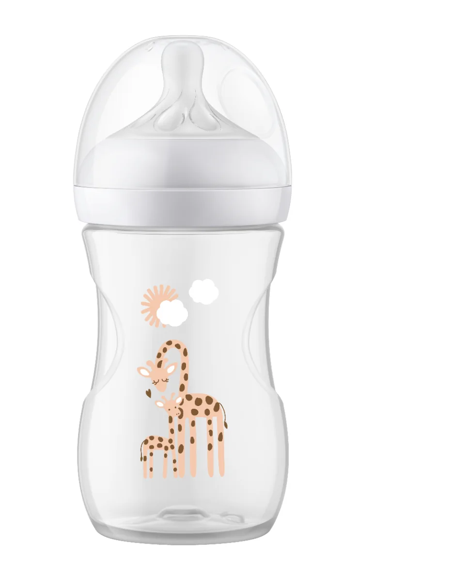 Biberon pentru +1 luna model girafa Natural Response SCY903/66, 260ml, Philips Avent