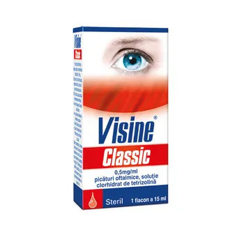 Visine Classic picaturi oftalmice, 15 ml, Johnson & Johnson 