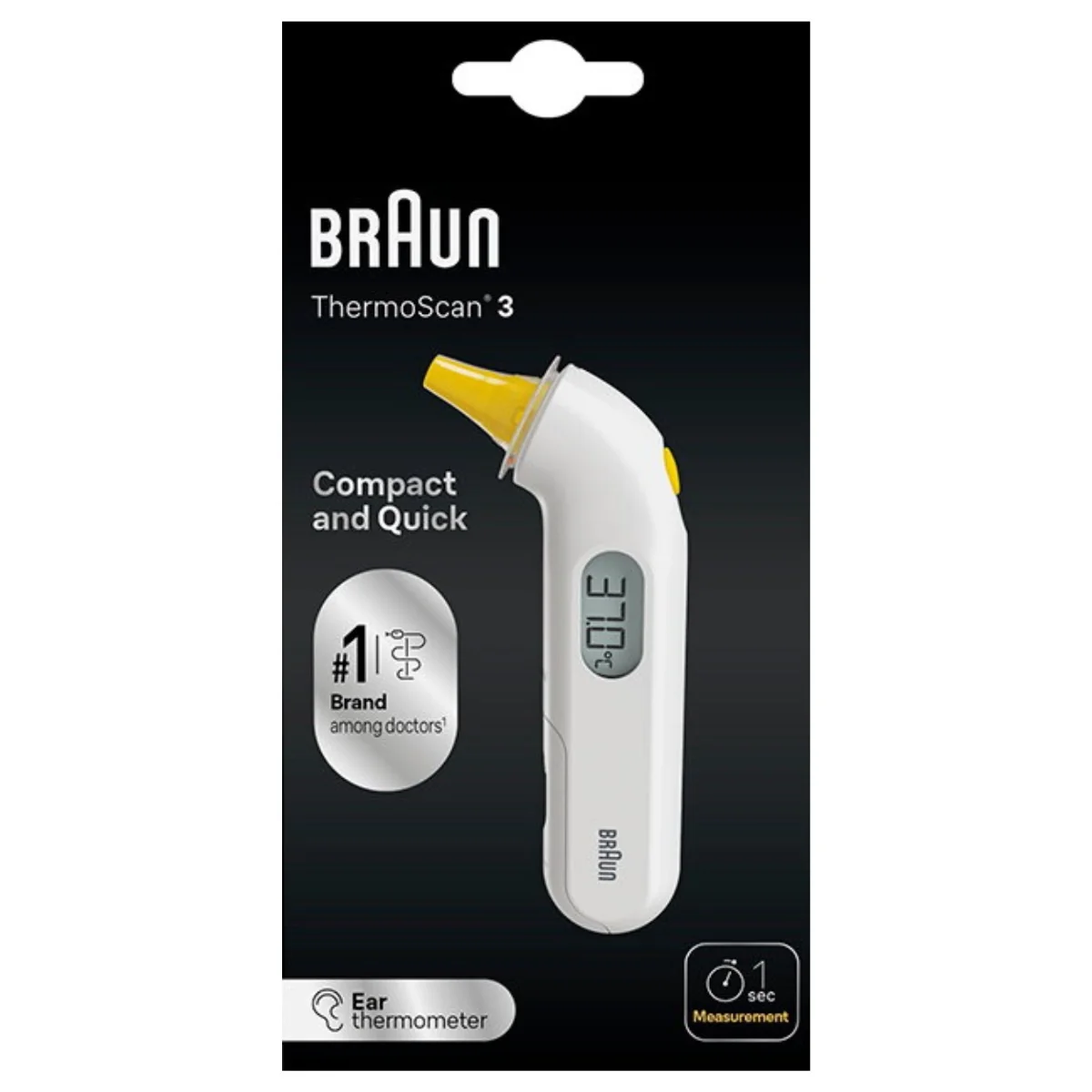 Termometru auricular Thermoscan 3, 1 bucata, Braun