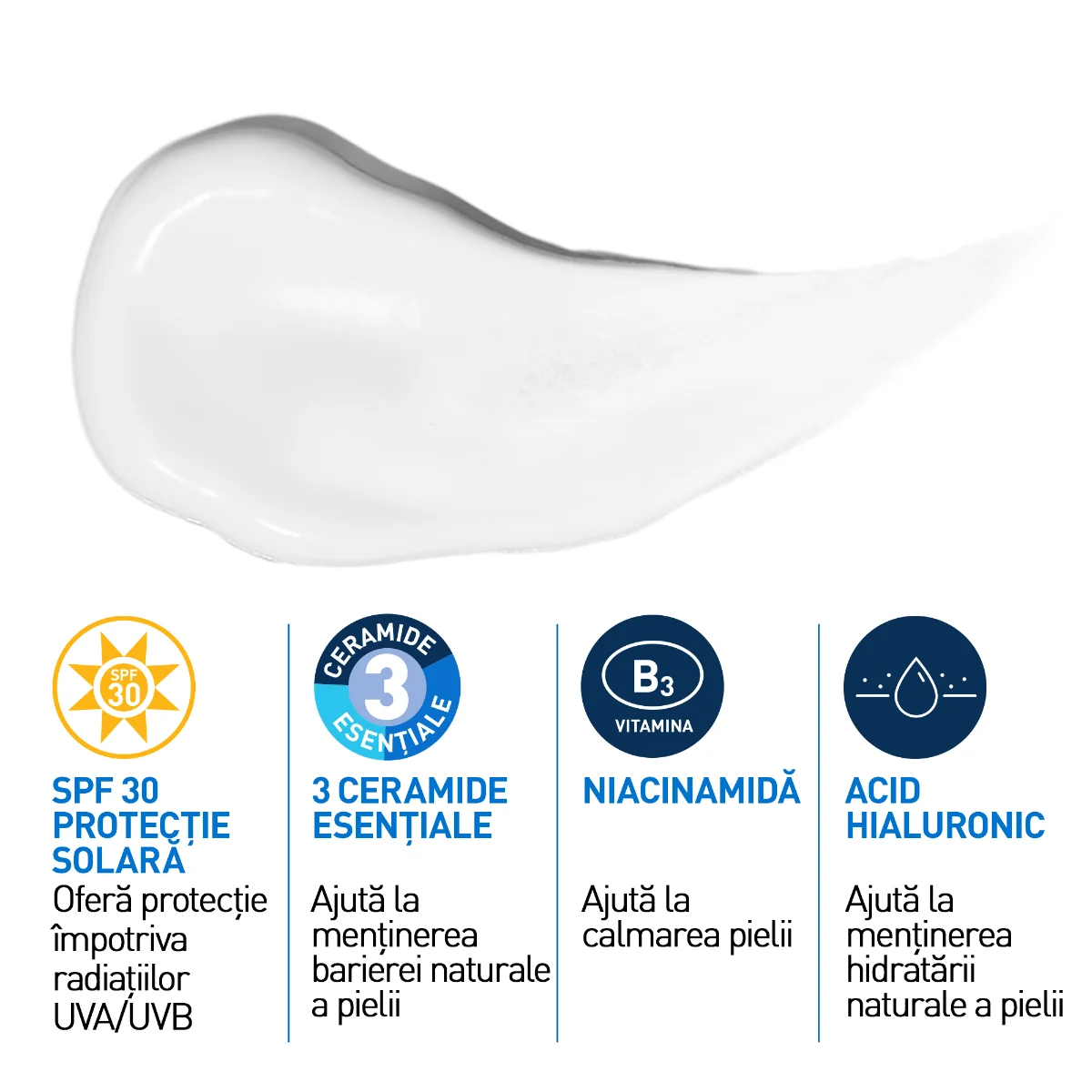 Crema hidratanta pentru ten normal-uscat AM SPF 30, 52ml, Cerave
