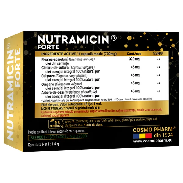 Nutramicin Forte, 20 capsule, Cosmopharm