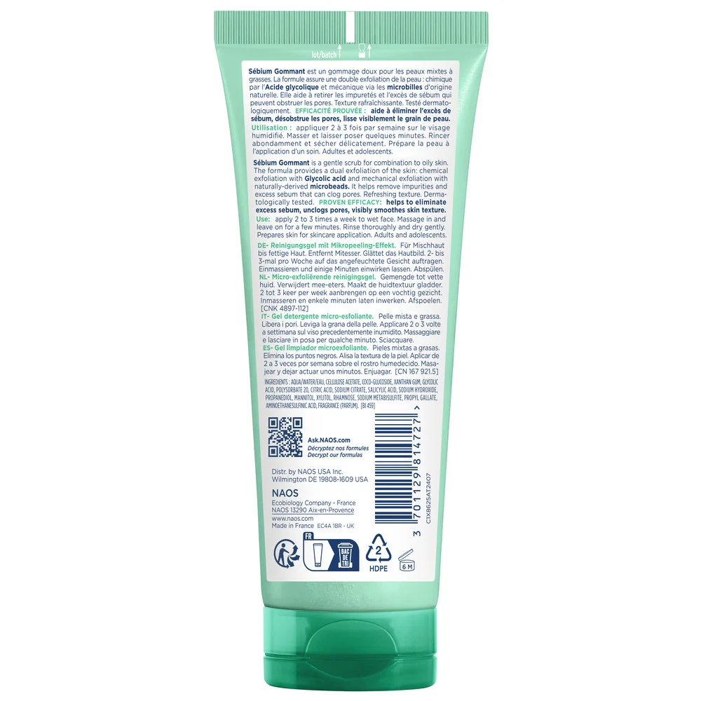 Gel exfoliant pentru curatarea tenului predispus la imperfectiuni Sebium, 75ml, Bioderma